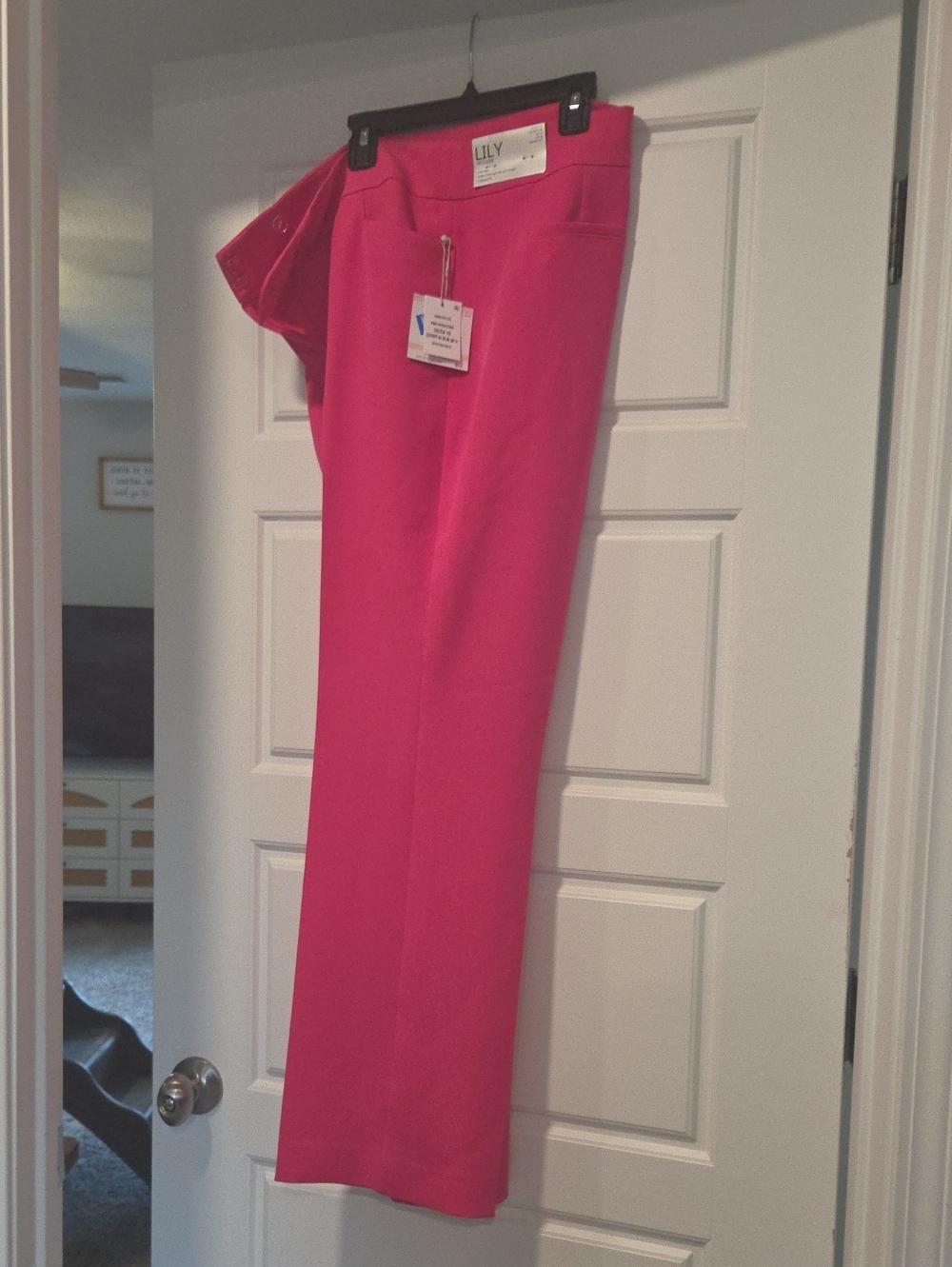 Kasper Hot Pink Straight-Leg Pants